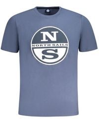 North Sails - Tops ,Blauw ,Katoen Blauw Casual Katoen Crew Neck T-Shirt - Lyst