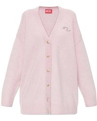 DIESEL - Truien & Vesten ,Roze ,Wol M-Areela Cardigan - Lyst