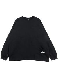Nike - Fitness ,Zwart ,Katoen Earth Day French Terry Crewneck Sweatshirt - Lyst