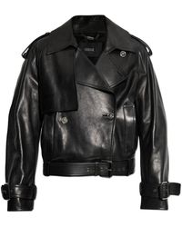 Versace - Plongé Leren Crop Trench Jas - Lyst