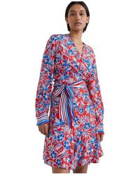 Tommy Hilfiger - Kleedjes ,Veelkleurig ,Island Scarf Wrap Dress - Lyst