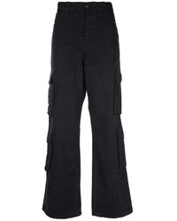 Barrow - Broeken ,Zwart ,Katoen Rhinestone Cargo Jeans - Lyst