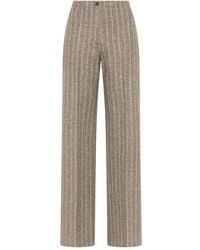 Seventy - Broeken ,Grijs ,Wol Pantalone Dritto Misto Lana - Lyst