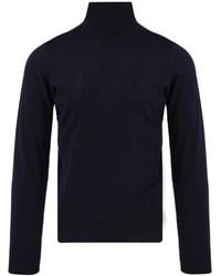 Drumohr - Truien & Vesten ,Blauw ,Blauwe Coltrui Voor - Lyst