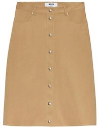 MSGM - Buttoned Midi A-Line Skirt - Lyst