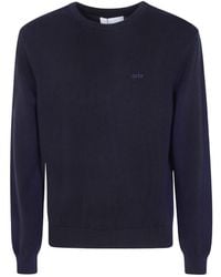 Arte' - Truien & Vesten ,Blauw ,Katoen Side Fade Knit - Lyst