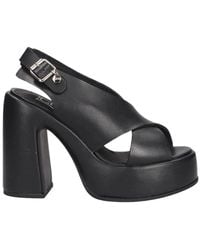 Cult - Schwarze High Heel Sandalen Mit Plateau - Lyst
