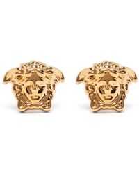 Versace - Accessoires ,Geel ,Medusa Stud Earrings - Lyst