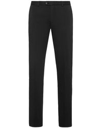 Philipp Plein - Broeken ,Zwart ,Katoen Lange Broek Chino Fit - Lyst
