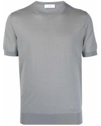 Mauro Ottaviani - Graues baumwoll-rundhals-t-shirt - Lyst