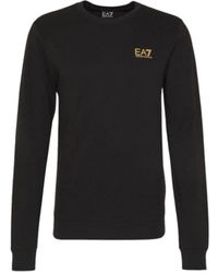 Emporio Armani - Ea7 core identity sweater schwarz/gold - Lyst