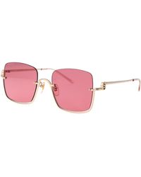 Gucci - Stylische sonnenbrille gg1279s,vintage sonnenbrille mit quadratischer form und roten gläsern - Lyst