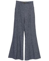Zimmermann - Broeken ,Blauw ,Katoen Hypnotic Chambray Flare Pant - Lyst