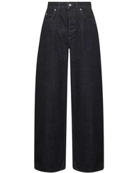 Jacquemus - Blauwe High-Rise Jeans Met Borduursel - Lyst