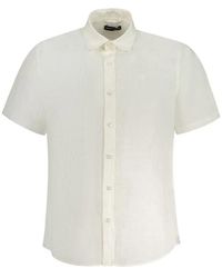 North Sails - Overhemden ,Wit ,Linnen Short Sleeve Linen Shirt - Lyst