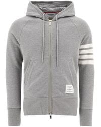 Thom Browne - Klassischer Grauer Sweatshirt Mit 4-Bar Design - Lyst