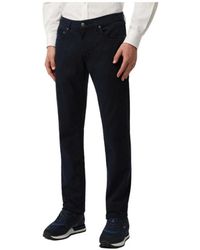 Harmont & Blaine - Broeken ,Blauw ,Broek 5 Zak Stretch - Lyst