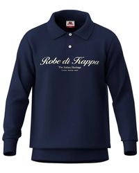 Kappa - Tops ,Blauw ,Katoen Casual Polo Met Lange Mouwen Blauw - Lyst