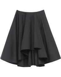 BITE STUDIOS - Rokken ,Zwart ,Wol Tailored Voluminous Rok - Lyst