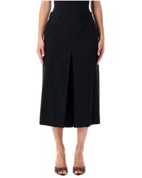 Saint Laurent - Wollen Midi Culottes - Lyst