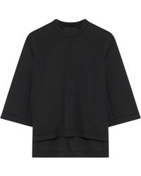 Moncler - Zwart T-Shirt Girocollo Edward En - Lyst