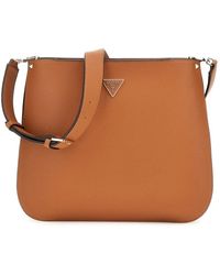 Guess - Emiliya cognac schultertasche - Lyst