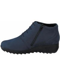 Mephisto - Blaue Freizeit-Schnürschuhe Für Damen - Lyst