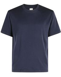 Eleventy - Tops ,Blauw ,Katoen T-Shirt Girocollo Bordini - Lyst