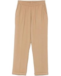 Le Tricot Perugia - Broeken ,Polyester Tapered Broek Met Elastische Tailleband - Lyst
