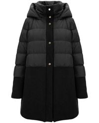 Herno - Jassen ,Zwart ,Wol Piumino Bottone Automatico - Lyst