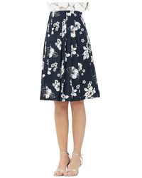 Max Mara - Blauer blumen midi rock elegant frühling - Lyst