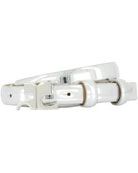 Courreges - Zilver Leren Spiegel Riem - Lyst