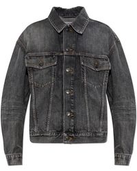 Balenciaga - Logo Denim Jacket - Lyst