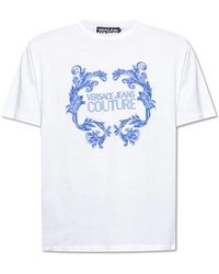Versace - Barock logo t-shirt weiß - Lyst