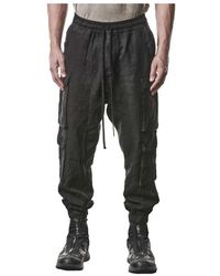 Thom Krom - Broeken ,Zwart ,Linnen Pantalone Double Cargo - Lyst