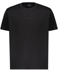 Paul & Shark - Tops ,Zwart ,Katoen T-Shirt Met Ronde Hals Van Katoen - Lyst