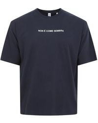 Aspesi - Tops ,Blauw ,Katoen Cotton Jersey T-Shirt - Lyst