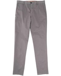 White Sand - Broeken ,Grijs ,Katoen Slim Fit Chino Voor Modern Comfort - Lyst