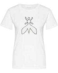 Patrizia Pepe - Camisetas y polos blancos con logo mm - Lyst