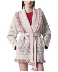 Alanui - Truien & Vesten ,Veelkleurig ,Linnen Bandana Jacquard Cardigan - Lyst