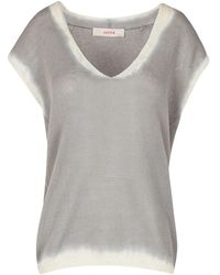 Jucca - Baumwoll V-Ausschnitt Ripp Tank Top - Lyst