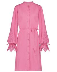 FABIENNE CHAPOT - Rosa kleid mit ausgestellten ärmeln - Lyst