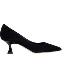 Ninalilou - Schwarze Wildleder Pumps Mit Schnalle - Lyst