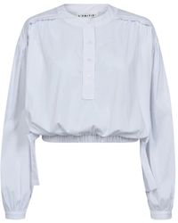 Haute L'Amitié - Puffy Tie Shirt Wit - Lyst
