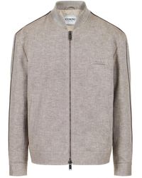 Iceberg - Diagonale Linnenmix Korte Jas - Lyst