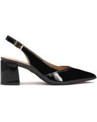 Kazar - Schoenen ,Zwart ,Leer Gelakte Pumps Met Blootgestelde Hakken - Lyst