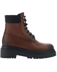 Prada - Lace-Up Boots - Lyst
