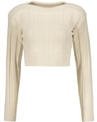 Low Classic - Truien & Vesten ,Polyester Gebreide Trui Met Knoopdetail - Lyst