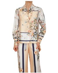 Liu Jo - Overhemden ,Veelkleurig ,Polyester Bedrukte Twill Blouse - Lyst