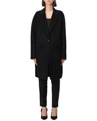 Patrizia Pepe - Klassischer Schwarzer Mantel Eleganter Stil - Lyst